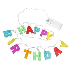 Birthday party christmas holiday festival fairy necklace letter string lights