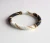 Import Black & White with Gold Lining Glass Beads Bracelet from Nepal