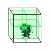 Borka 12 lines green beam 360 degree cross line 3D laser level