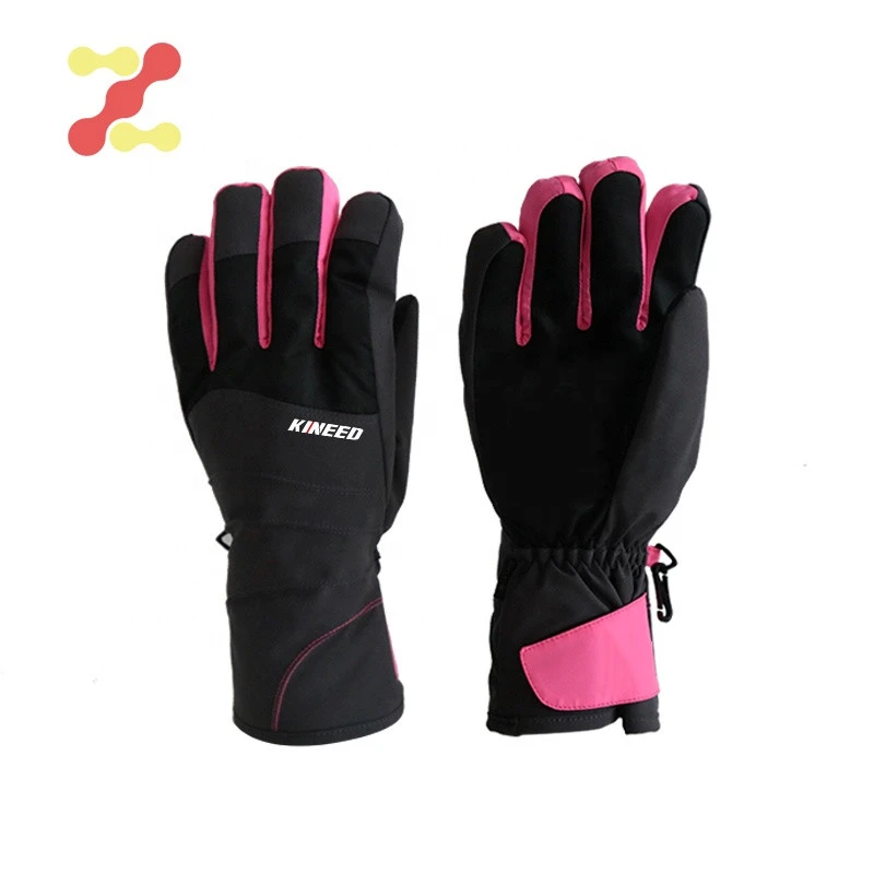 Breathable waterproof warm winter skiing snowboarding gloves high