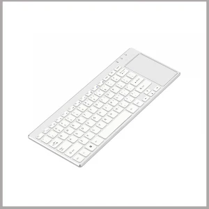 BUBM 2.4G Multimedia 78 Silent Scissor Keys White Slim Wireless Notebook Computer Keyboard with Touchpad