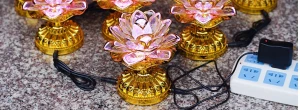 Buddhism LED Lighting Lotus Lamp Without Music