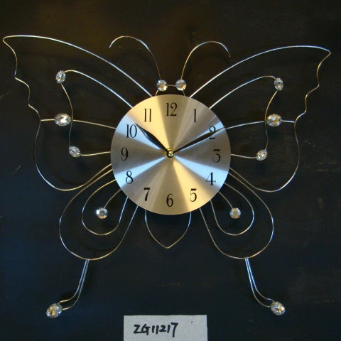 butterfly design metal wall clock (ZG11217)