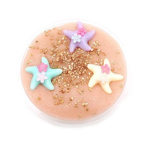BX490 Promotional toy funny putty slime with resin starfish Educational toy kit for kids supplies