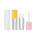 C - Stock 1ML 1.5ML 2.5ML Pink Empty Round Lipgloss Container Tube With Frosted Bottle Low MOQ lipstick tube