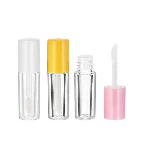 C - Stock 1ML 1.5ML 2.5ML Pink Empty Round Lipgloss Container Tube With Frosted Bottle Low MOQ lipstick tube