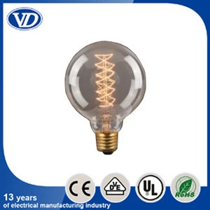 Carbon filament incandescent edison light bulb G125