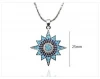 Charming Sunflower Eye Accessories Copper Pendant Necklace
