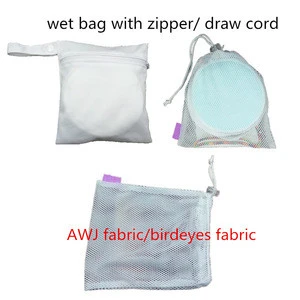 cheap AWj fabric wet bag+reusable nursing pads+rainbow edge cloth wipe set,wholesale waterproof breast pads sets customized