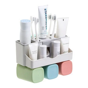 Cheap Bathroom Accessories Toothbrush Holder In Bathroom Sets, New Arrival Clear Plastic Container Toothbrush Wall Holder