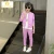 Import Cheap Children Girls 2 Piece Suit Suits Sports Sweater Zipper Hot Pink Three Piece Outfit from China