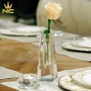 Cheap Clear Single Crystal Glass Flower Vase For Wedding Showpieces Flower Arrangements