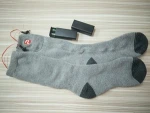 Cheap polyester rechargeable electric heated socks with heat warmers