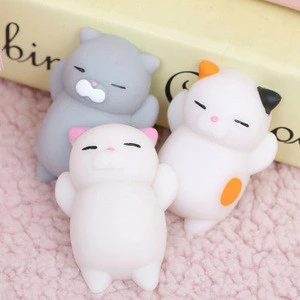 Cheap TPR Soft Anti Stress Mini Animal Toys 3D Mochi Squishy Cat