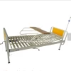 Cheaper iron manual hospital bed with side rails and dinning table