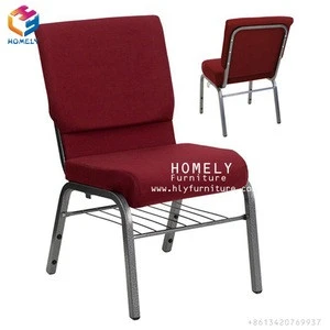 China cheap strong metal chapel used stackable metal iron steel auditorium theater prayer church chair seating furniture sale