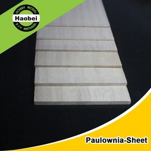 China manufacturer 2mm paulownia solid timber laser cut wood board