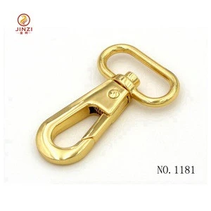 China wholesale solid round eye brass snap hook, gold trigger swivel spring snap hook , bolt swivel spring snap hook