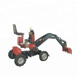 Chinese tractor farm small earth moving digger mini excavator digger trencher with log grapple bucket for sale