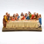 Christian Resin Craft Sculpture The Last Supper Catholic Handcraft Figurine Statue
