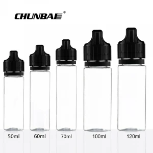 Chunbai Removable tip DiuDiu cap 60ml plastic eliquid bottle smoke oil bottle free sample