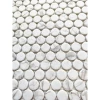 Circle penny round marble look recycle glass mosaic tile for wall