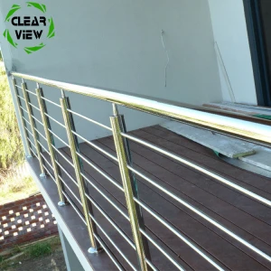 Clearview Furnishing aluminium stainless steel railing handrail rod bar balcony  stair railing