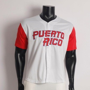 Clemente Puerto Rico Embroidered For International Game Tackle Twill Embroidery Custom Baseball Jersey