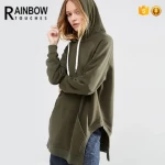 Clothing Suppliers Custom Made Pullover 100% Cotton Plain Oversized Raglan Hoodie For Women