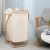 Import Collapsible hotel large folding natural bamboo bathroom hampers dirty cloth organizer laundry basket with handle fabric bag from China