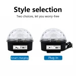 Comes with USB interface remote control indoor and outdoor smart music sound control magic ball light  BT speaker home KTV