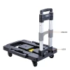 Compact heavy duty platform flatbed lightweight portable dolly folding luggage hand trolley cart truck factory 5  spinner wheels