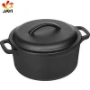 Cooking Mini Oval Cast Iron Dutch Oven/Sauce Pot Coffee Tea Camping Pot
