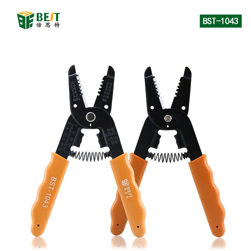 Copper cable hardened steel Wire Stripper Plier Crimper Cable Stripping Crimping Cutter