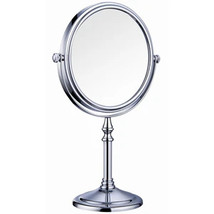 copper metal LED mirror luxurious bathroom mirror lighted silver makeup desktop mirror