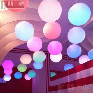Cordless Plastic Eco-friendly Home Decor 16 RGB Colors Changing by Remote Control Rechargeable LED Light Christmas Ball