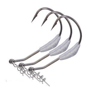 Crank hook  Rigs Accessories Fishing Tackle 5pcs/lot Barbed Lead Offset Fishing Fish Hooks