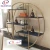 Import creative stainless steel round floor shelves racks glass display cabinet from China