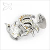 Crystocraft Chrome Metal Luxury Living Room Show Pieces Decorated with Crystals from Swarovski Goldfish Home Decoration