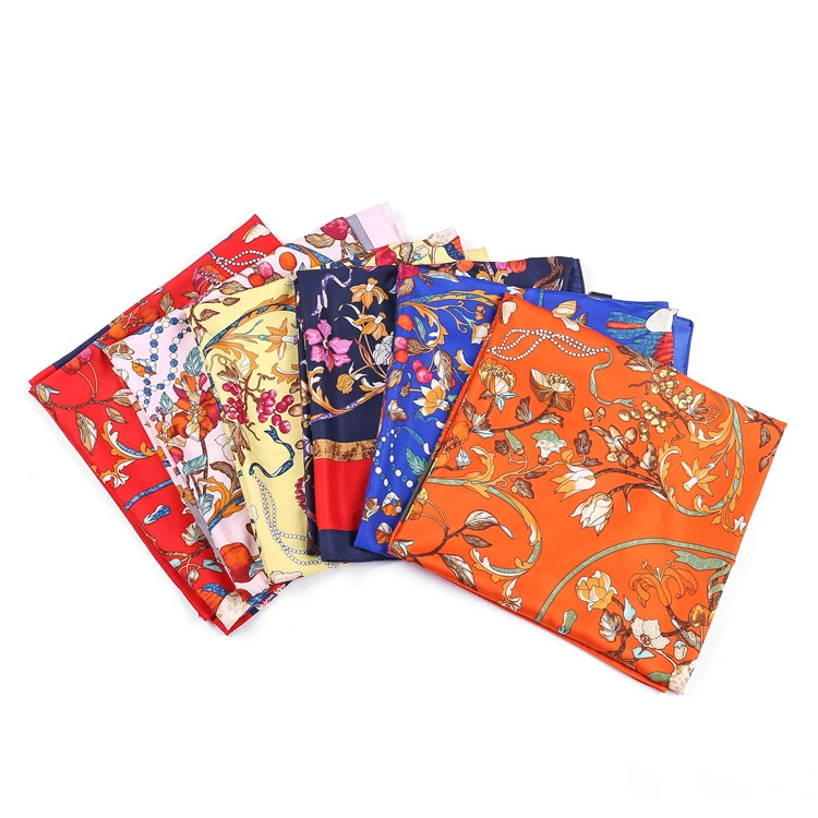 Custom Accessory Design Spring Scarves Shawls Silk Scarf For Women Stylish