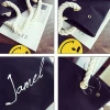 custom canvas tote bag rope handle with logo for girls traveling, shopping
