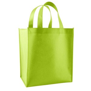 Custom cheap reusable non-woven fabric tote shopping bag /Promotional printed pp nonwoven polypropylene eco grocery carry bag