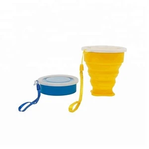 Custom Christmas gifts silicone travel camping folding cup