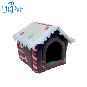 Custom Fabric Pet Accessories Cozy Pet Christmas Products Cute Dog Bed