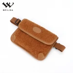 Custom Fashion Cute Sherpa Kids Fanny Pack Exercise Waist Bag for Children Unisex