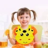 Custom Food Grade Children Waterproof Detachable Food Feeding Toddler Silicone Baby Bib