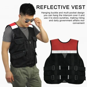 Custom High Quality Motorcycle Reflective Safety Vest Overalls Breathable Mesh Cloth Vest unisex reflective cycling vest