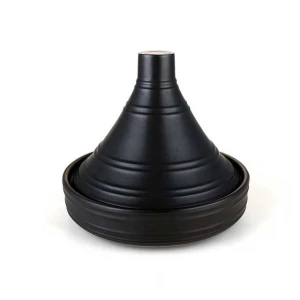 custom kitchen wares ceramic black mini cooking pot wholesale tagine pot