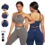 Import custom logo women sexy sweatsuit tracksuit Solid Color Fitness Yoga Wear Workout Sets Women Two Piece Yoga Sets Apparel from China