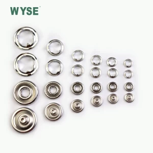 custom made garment 4 parts zinc alloy metal spring snap button for garment accessories